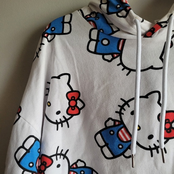 White Cropped Hello Kitty Sweater - Picture 3 of 5